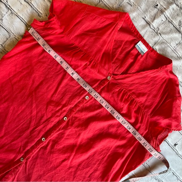 Columbia Pink Summer Button Down Blouse XL
Excellent Condition - Picture 4 of 8